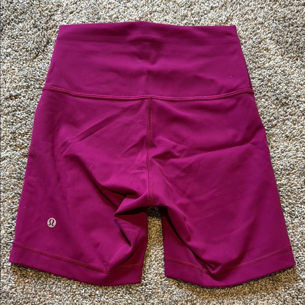NWOT lululemon athletica Wunder Train Biker Short Women's Purple Shorts
